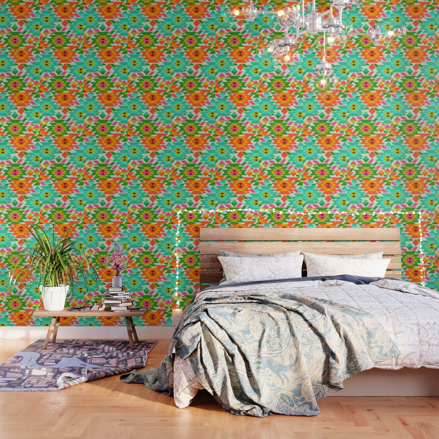 Ethnic With A Tropical Summer Vibe Wallpaper By Cocosabstractions