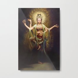 Quan Yin, The Mother and Goddess of Compassion  Metal Print | Goddess, Compassion, Kuanyin, Quanyin, Mercy, Heart, Buddha, Bodhisattva, Empower, Heartsforlove 