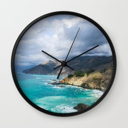 Parting Clouds in Big Sur Wall Clock
