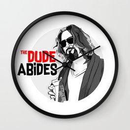 the dude Wall Clock | Cult, Thebiglebowski, Lebowski, Drawing, Digital, Movie, Dude, Bowling, Tv, Abstract 
