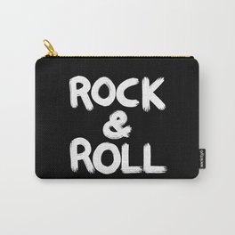 Rock and Roll Brushstroke Black and White Carry-All Pouch