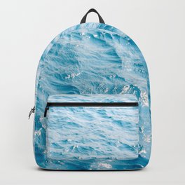 Gradient Tranquil Ocean Shiny Sea Water Backpack | Vacations, Wave, Shiny, Pattern Beach, Nature Beauty, Summer Abstract, Water, Reflection Rippled, Urban Scene, Waves 