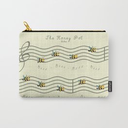 The Honey Pot Carry-All Pouch | Note, Music, Digital, Bees, Illustration, Melody, Partition, Bee, Cute, Drawing 