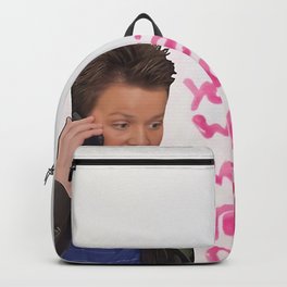 Gibby Mobbin Or What  Backpack | Acrylic, Black And White, Watercolor, Graphite, Memes, Pop Art, Collage, Gibby, Wemobbinhumor, Memeculture 