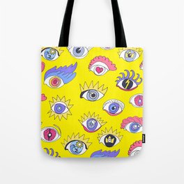 Olhos de felicidade verão primavera moda radical, art by Miguel Matos Official    Tote Bag