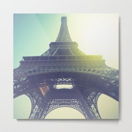 Eiffel Tower in Paris, France. Retro style filtred image Metal Print | Closeup, Architecture, Effel, Photo, Close Up, Colorful, Nationalvintage, Day, Landmark, Europe 