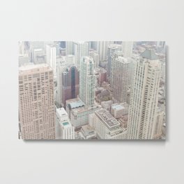 Michigan Avenue - Chicago Photography Metal Print | Chicagophotography, Buildings, Cityscape, Aerial, Digital, City, Michiganavenue, Color, Urban, Skyscrapers 