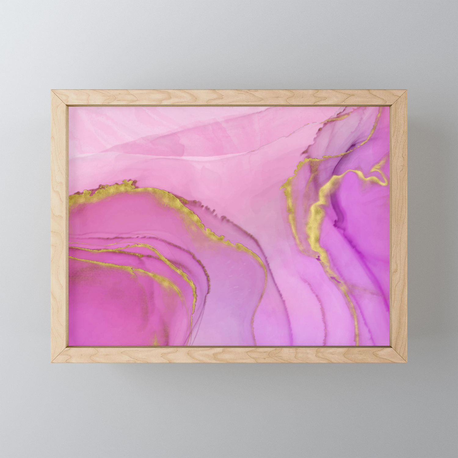 Abstract Alcohol Ink Painting Selina Framed Mini Art Print By