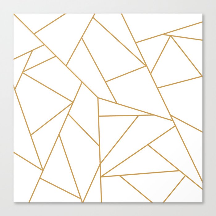 Geometric Gold Hexagon Pattern Canvas Print By Deliasopcaart Society6