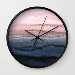 WITHIN THE TIDES - HAPPY SKY Wall Clock | Scandi, Boho Chic, Colorflow, Modern, Rose, Pink, Acrylic, Wintercolors, Rose All Day, Inks 