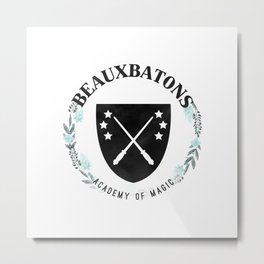 Beauxbatons Academy of Magic Metal Print | Typography, Graphicdesign, Other, Digital, Movies & TV 