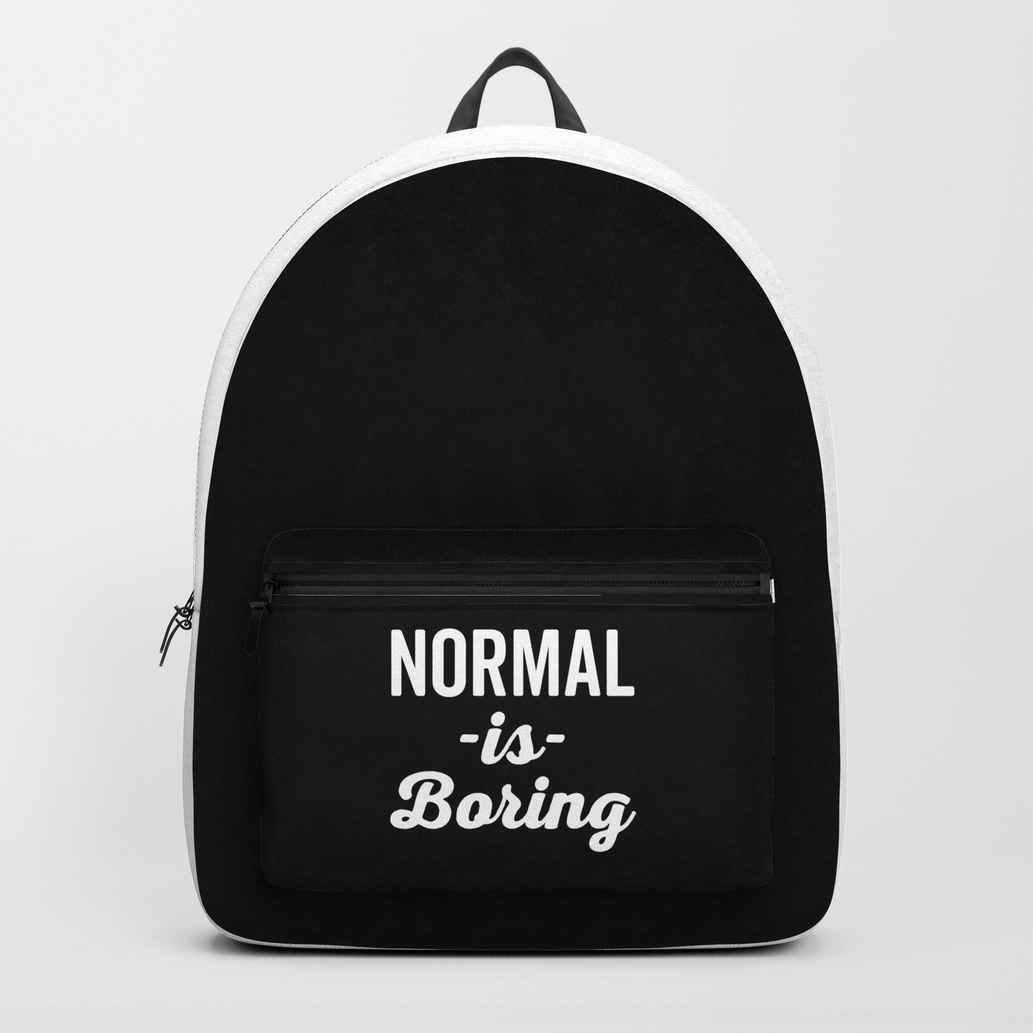 Normal Is Boring Funny Quote Backpack by EnvyArt | Society6