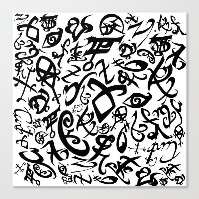 Shadowhunter Runes Canvas Print By Thgfashion Society6