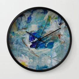 Chagall's Koi Wall Clock | Koipond, Jodimaas, Abstract, Acrylic, Fish, Painting, Indigo, Pool, Lake, Pond 
