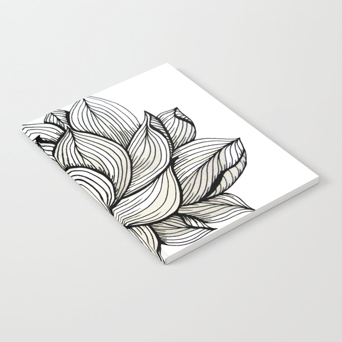 Lotus Flower Black And White Nature Organic Design Drawing