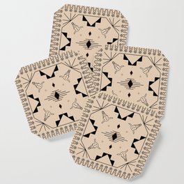 Lost Desert Tile - Black & Camel Coaster