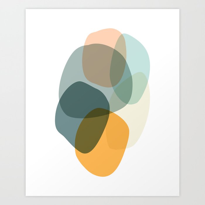 Cool Zen Abstract Organic Shapes Art Print By Junejournal Society6