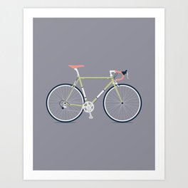 My Bike Green Art Print