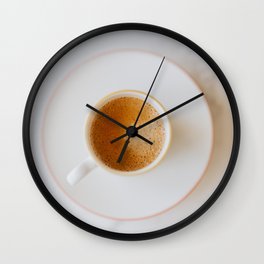 Latte, White Marble Wall Clock | Cappuccino, Cafe, Coffeedrinker, Cup, Whitemarble, Coffeetable, Italiancoffee, Marble, Barista, White 