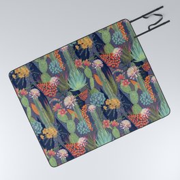 Modern Cactus Print Picnic Blanket