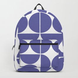 Mid Century Modern Geometric 04 Very Peri Backpack | Minimalist, Digital, Scandi, Very Peri, Retro, Veryperi, Purple, Berry, Geometric, Shapes 