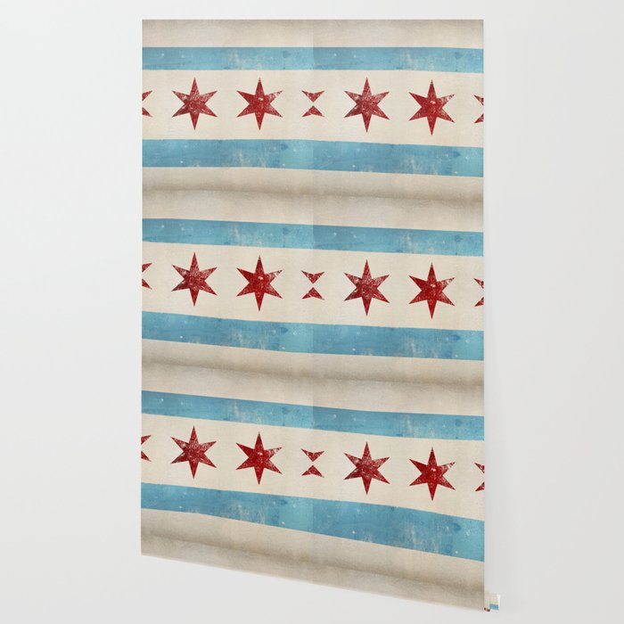 Chicago Flag Wallpaper By Grumpybuffalo Society6