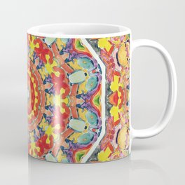 Bohemian Flower Mandala Coffee Mug | Yoga, Watercolor, Painting, Colorful, Meditation, Boho, Digital, Pattern, Flowers, Kaleidoscope 