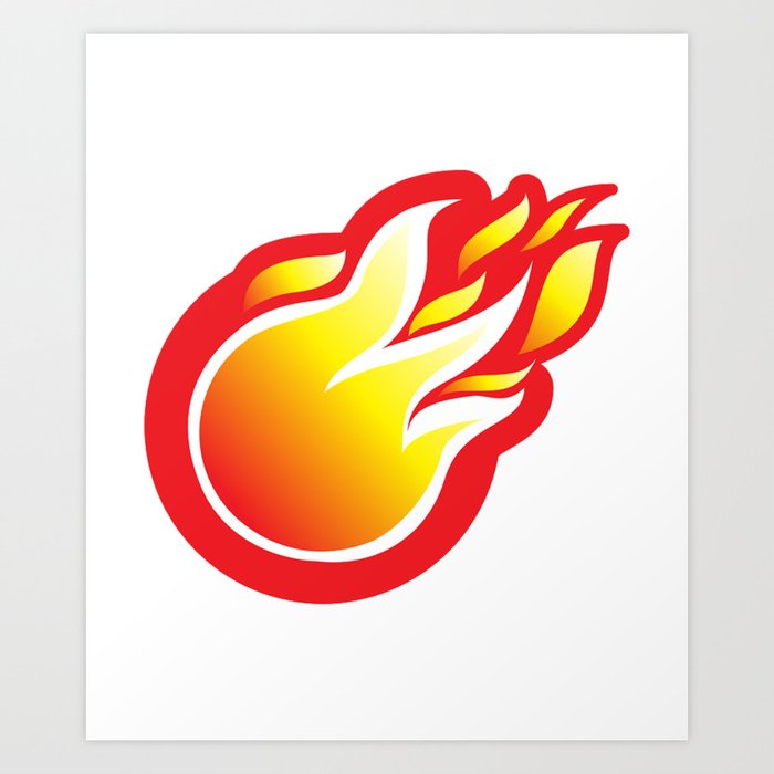 Get Wallpaper Fireball Logo Art Print By Azza1070 Society6 For iPhone Free