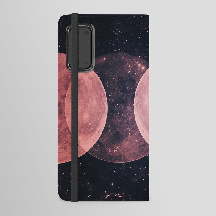 Pink Moon Phases Android Wallet Case