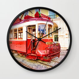 Antique Streetcar Wall Clock | Drawing, Tram, Classicstreetcar, Urbancity, Travel, Citytour, Citytransportation, Tourism, Vintagestreetcar, Oldcity 