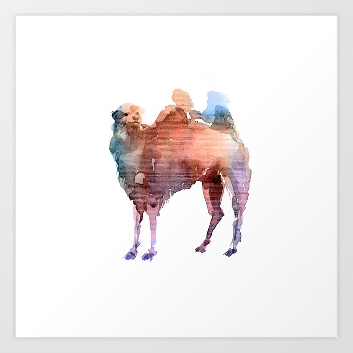 Camel Abstract Animal Portrait Art Print By Alexandraiv Society6