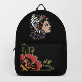 Valkyrie Woman Backpack | Traditionaltattoo, Power, Drawing, Greek, Digital, Magic, Roman, Girl, Tattoo, Flowers 