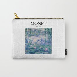 Monet - Water Lilies Carry-All Pouch | Liliac, Monet, Love, Watercolor, Paint, Vintage, Painting, Impressionism, Artist, Acrylic 