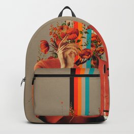 Musicolor Backpack | Popart, 1970S, Music, 1950S, Frankmoth, Curated, Floral, Girl, Collage, Multicolor 