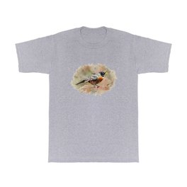 American Robin Watercolor Art T Shirt | Bird, Animal, Orange, Watercolor, Birdwatercolor, Portrait, Americanrobin, Spring, Birdportrait, Painting 