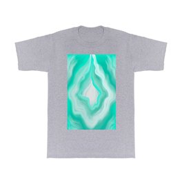 AGATE INTERPRETED:  OCEAN BLUES OIL PAINTING T Shirt | Painting, Oilpainting, Green, Abstract, Ocean, Rock, Formation, Bluesea, Nature, Circle 