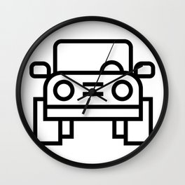 Jeep 4x4 Car Icon (Front-View) Wall Clock