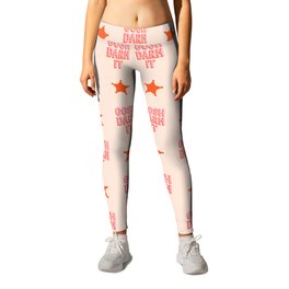 Gotta be polite: Gosh darn it - bright pink and orange saloon-style letters Leggings | Goshdarnit, Saying, Cowgirl, Brightcolours, Oldwestfont, Tongueincheek, Cowboy, Saloonletters, Curated, Retrografika 