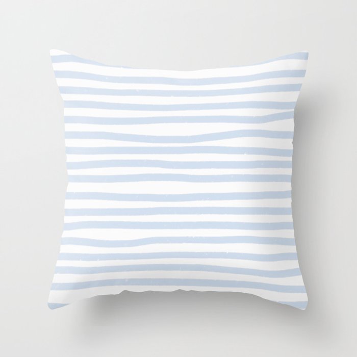 Light Blue Stripes Horizontal Throw Pillow By Lavieclaire Society6