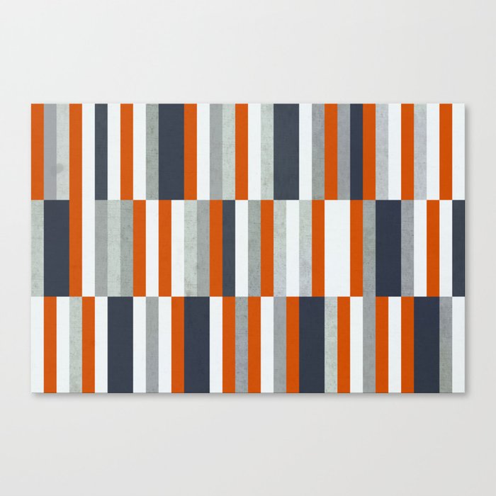 Orange Navy Blue Gray Grey Stripes Abstract Nautical Maritime