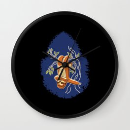 Sloth Wall Clock | Justrelax, Sloths, Idler, Funny, Sloth, Summer, Carefree, Relaxed, Animal, Lazy 