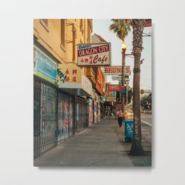 Dragon City 02 Metal Print | Urban, Cute, Sky, Line, Curated, Vintage, Building, City, Sidewalk, Old 