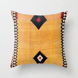 Qashqa’i Fars Southwest Persian Kilim Print Throw Pillow | Nature, Antique, Beautiful, Pattern, Boho, Geometric, Area, Kilim, Ethnic, Persian 