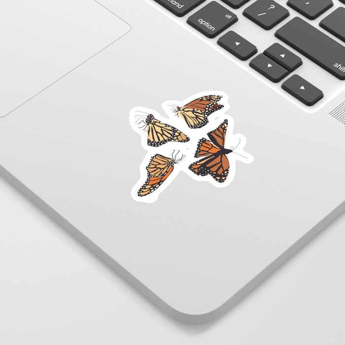 Monarch Butterflies Sticker | Drawing, Illustration, Monarch, Butterfly, Butterflies, Insect, Nature, Digital, Animals, Animal