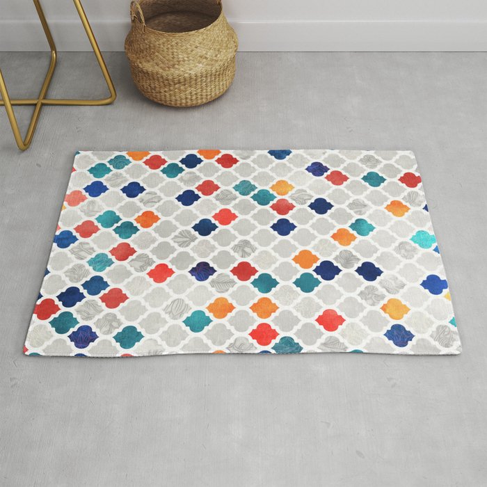 Sea & Spice Moroccan Pattern Rug by micklyn | Society6
