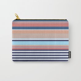Nautical Stripe Carry-All Pouch | Holidays, Graphicdesign, Digital, Gift Wrap, Nautical, Stripy, Blue, Color, Navy, Retro 