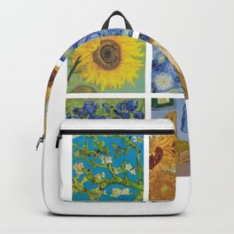 Van Gogh Collage #1 Art Gift Backpack | Vincentvangogh, Vangoghpainting, Impressionist, Art, Indie, Sunflowers, Giftidea, Starrynight, Fineart, Vangoghprint 