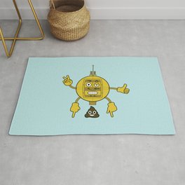 Emojibot Rug | Sci-Fi, Illustration, Vector, Funny 