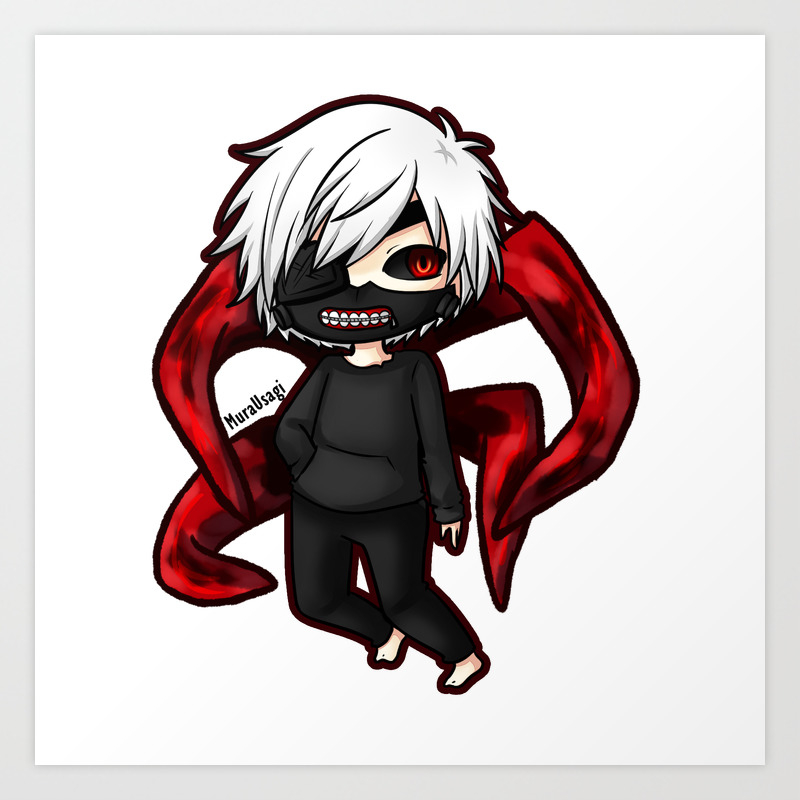 Get Wallpaper Tokyo Ghoul Kaneki Ghoul Art Print By Murausagi Society6 For Android