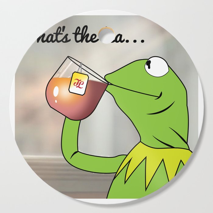 Kermit Tea Meme Cutting Board By Lightningandlace Society6
